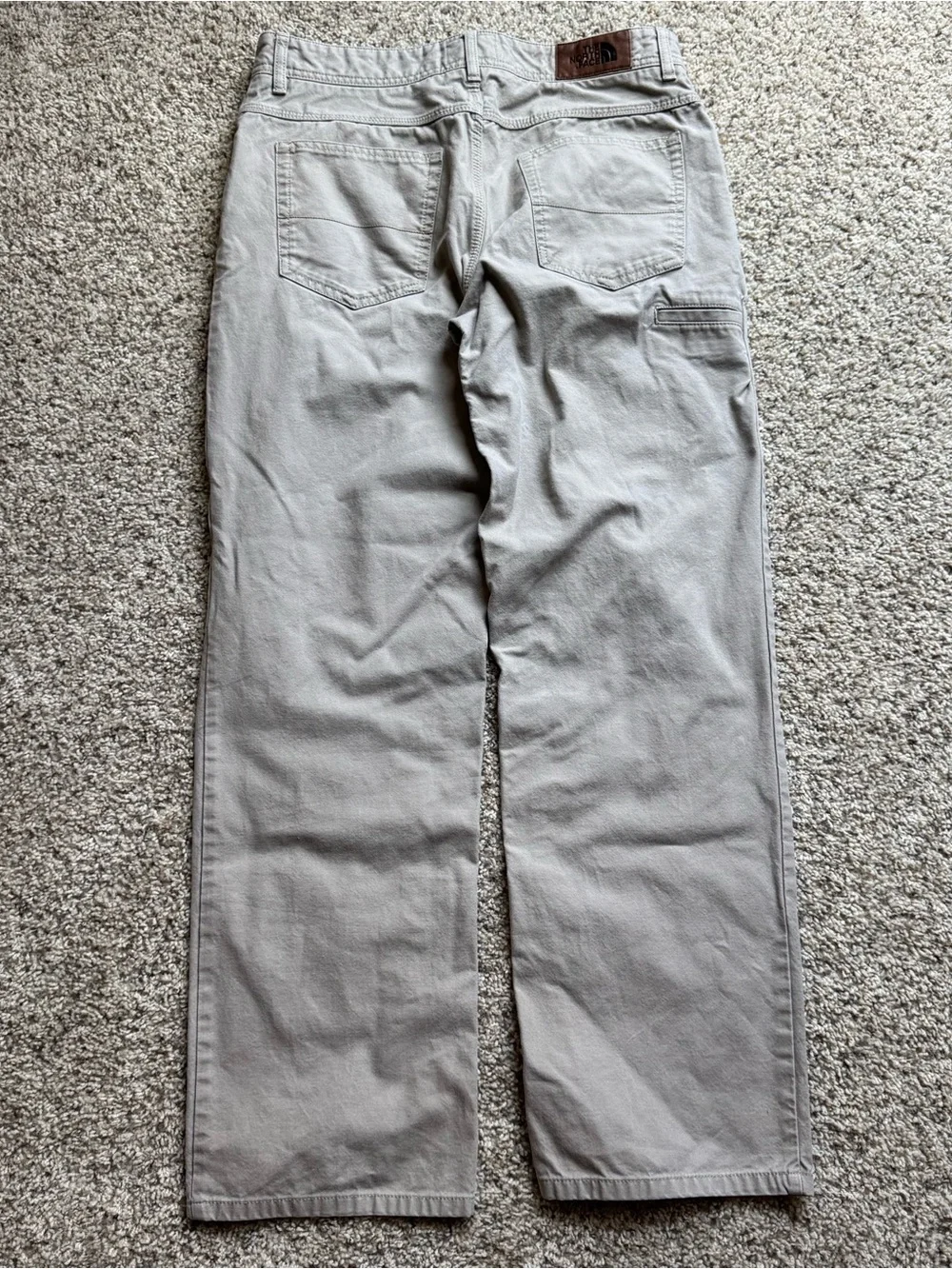 The North Face Mens 34 Regular Pants Beige Cotton Blend Straight Outdoor Hiking